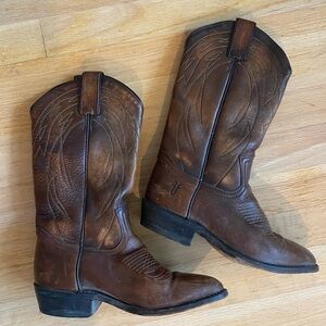 Brown Frye cowboy boots